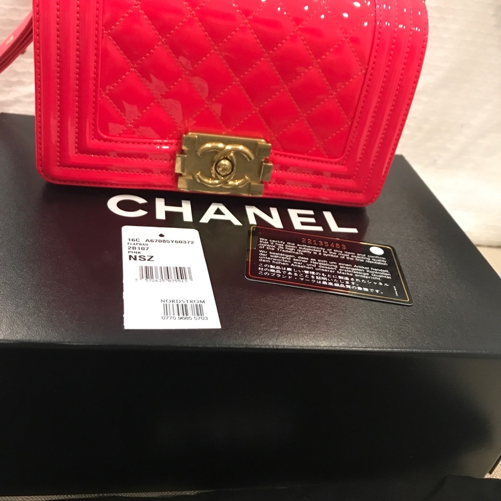 Chanel boy Bag Hot pink - Picture 6 of 7